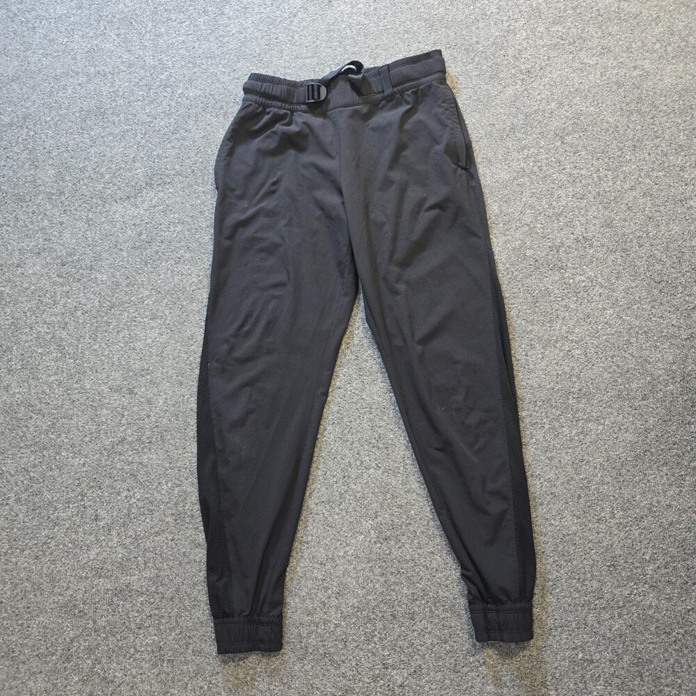 Athleta Pants Womens Size 2 Black Quest Jogger Belted Pocket Mesh Panel Casual